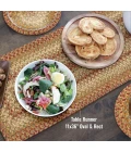 Homespice Decor Jute Braided Accessories Harvest Beige, Tan 571076 11 in. X 36 in. Oval Rug