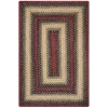 Homespice Decor Jute Braided Rug Maroon & Navy Highland 10in. x 10in. Rect. Rug