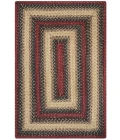 Homespice Decor Jute Braided Rug Maroon & Navy Highland 10in. x 10in. Rect. Rug