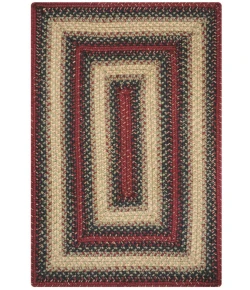 Homespice Decor Jute Braided Rug Maroon & Navy Highland 10in. x 10in. Rect. Rug