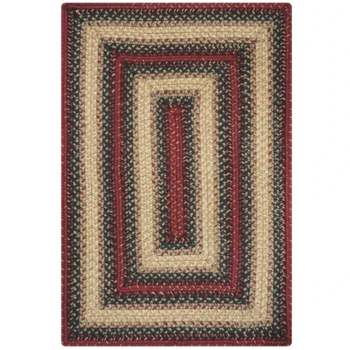 Homespice Decor Jute Braided Highland Multi 511799 20 in. X 30 in. Rect Rug