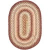 Homespice Decor Ultra Durable Braided Barcelona Red 304155 5 ft. X 8 ft. Oval Rug