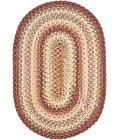 Homespice Decor Ultra Durable Braided Barcelona Red 304155 5 ft. X 8 ft. Oval Rug
