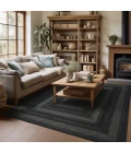 Homespice Decor Jute Braided Rug Black Jet Black 27in. x 45in. Rect. Rug