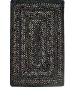 Homespice Decor Jute Braided Rug Black Jet Black 27in. x 45in. Rect. Rug