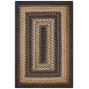 Homespice Decor Jute Braided Rug Black Kilimanjaro 10in. x 10in. Rect. Rug