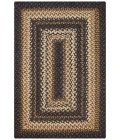 Homespice Decor Jute Braided Rug Black Kilimanjaro 10in. x 10in. Rect. Rug