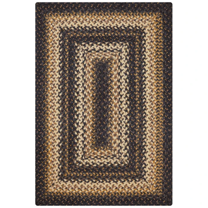 Homespice Decor Jute Braided Kilimanjaro Black 514219 5 ft. X 8 ft. Rect Rug