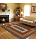 Homespice Decor Cotton Braided Rug Red Log Cabin Step 6ft. x 9ft. Rect. Rug