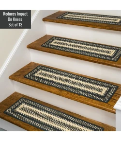 Homespice Decor Jute Braided Accessories Manchester Black 240150PS 8 in. X 28 in. Set of 13 Rect Rug