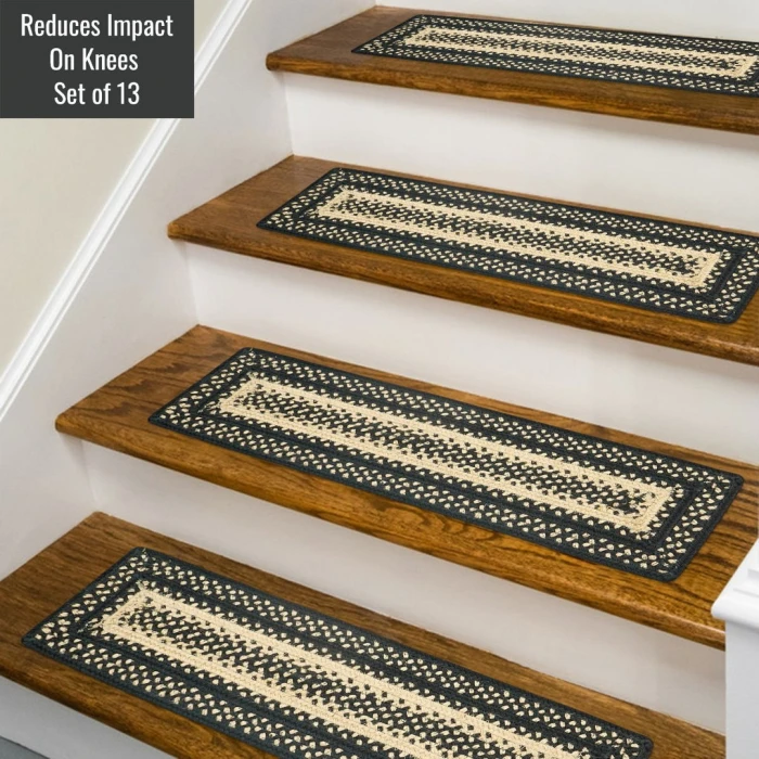 Homespice Decor Jute Braided Accessories Manchester Black 240150PS 8 in. X 28 in. Set of 13 Rect Rug