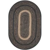 Homespice Decor Jute Braided Rug Black & Tan Manchester 2ft. x 3ft. Oval Rug