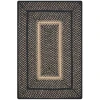 Homespice Decor Jute Braided Rug Black & Tan Manchester 10in. x 10in. Rect. Rug