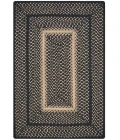 Homespice Decor Jute Braided Rug Black & Tan Manchester 10in. x 10in. Rect. Rug