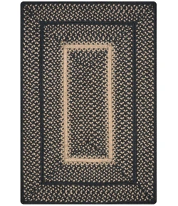 Homespice Decor Jute Braided Rug Black & Tan Manchester 10in. x 10in. Rect. Rug