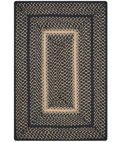 Homespice Decor Jute Braided Rug Black & Tan Manchester 10in. x 10in. Rect. Rug