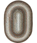 Homespice Decor Ultra Durable Braided Midnight Moon Grey 304186 5 ft. X 8 ft. Oval Rug