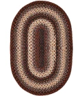 Homespice Decor Ultra Durable Braided Montgomery Black 305244 6 ft. X 9 ft. Oval Rug