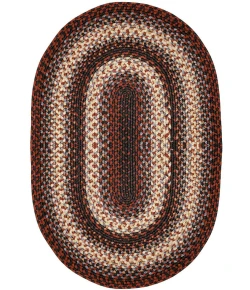 Homespice Decor Ultra Durable Braided Montgomery Black 305244 6 ft. X 9 ft. Oval Rug