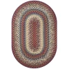 Homespice Decor Cotton Braided Neverland Red 403070 4 ft. X 6 ft. Oval Rug