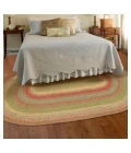 Homespice Decor Jute Braided Rug Multicolor Azalea 2ft. x 3ft. Oval Rug
