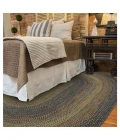 Homespice Decor Ultra Durable Braided Black Forest Black 305022 6 ft. X 9 ft. Oval Rug