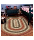 Homespice Decor Jute Braided Rug Red & Black Chester 2ft. x 3ft. Rect. Rug