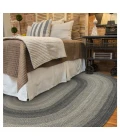 Homespice Decor Jute Braided Rug Grey Flint Hill 2ft. x 3ft. Oval Rug