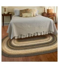 Homespice Decor Jute Braided Kilimanjaro Black 502216 27 in. X 45 in. Oval Rug
