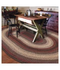 Homespice Decor Ultra Durable Braided Montgomery Black 305244 6 ft. X 9 ft. Oval Rug
