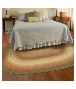 Homespice Decor Jute Braided Russett Beige 504043 5 ft. X 8 ft. Oval Rug