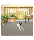 Homespice Decor Ultra Durable Braided Smoke Grey, Brown 305688 6 ft. X 9 ft. Oval Rug
