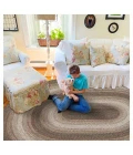 Homespice Decor Ultra Durable Braided Wildwood Brown 305626 6 ft. X 9 ft. Oval Rug