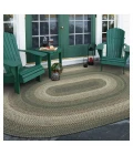 Homespice Decor Ultra Durable Braided Cedar Ridge Green 304872 5 ft. X 8 ft. Oval Rug