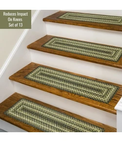 Homespice Decor Jute Braided Accessories Pinecone Green 240151PS 8 in. X 28 in. Set of 13 Rect Rug