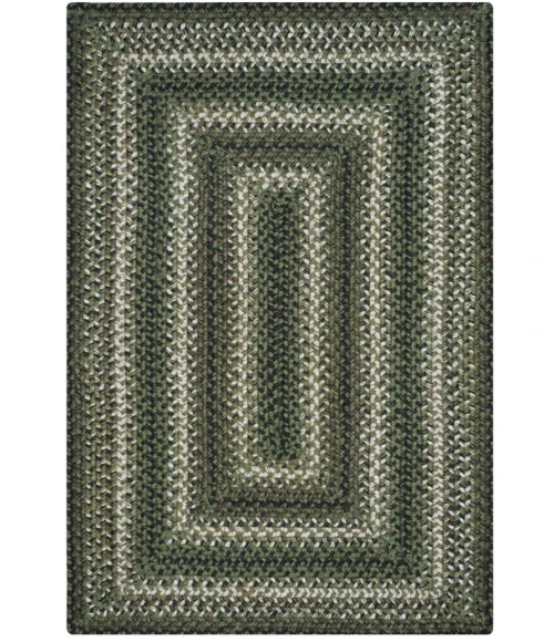 Homespice Decor Jute Braided Rug Green & Brown Pinecone 2ft. x 3ft. Rect. Rug