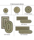 Homespice Decor Jute Braided Accessories Pinecone Green 571748 11 in. X 36 in. Oval Rug
