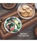 Homespice Decor Jute Braided Accessories Prescott Black 571564 11 in. X 36 in. Oval Rug