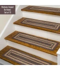 Homespice Decor Jute Braided Accessories Black & Burgundy Prescott 8in. x 28in. Set of 14 Rect. Rug