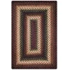 Homespice Decor Jute Braided Rug Black & Burgundy Prescott 10in. x 10in. Rect. Rug