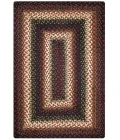 Homespice Decor Jute Braided Rug Black & Burgundy Prescott 10in. x 10in. Rect. Rug