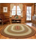 Homespice Decor Cotton Braided Pumpkin Pie Red 403162 4 ft. X 6 ft. Oval Rug