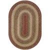 Homespice Decor Cotton Braided Pumpkin Pie Red 403162 4 ft. X 6 ft. Oval Rug