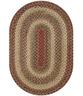 Homespice Decor Cotton Braided Pumpkin Pie Red 403162 4 ft. X 6 ft. Oval Rug