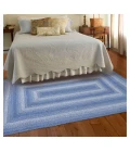 Homespice Decor Jute Braided Rug Denim Blue Denim 2ft. x 6ft. Rect. Rug