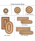 Homespice Decor Jute Braided Accessories Russett Beige 571045 11 in. X 36 in. Oval Rug