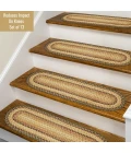 Homespice Decor Jute Braided Accessories Russett Beige 240125PS 8 in. X 28 in. Set of 13 Oval Rug