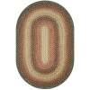 Homespice Decor Jute Braided Rug Multicolor Russett 2ft. x 3ft. Oval Rug