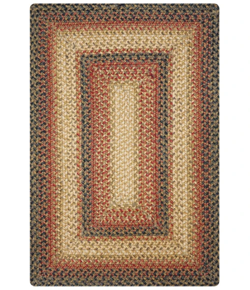 Homespice Decor Jute Braided Rug Multicolor Russett 10in. x 10in. Rect. Rug