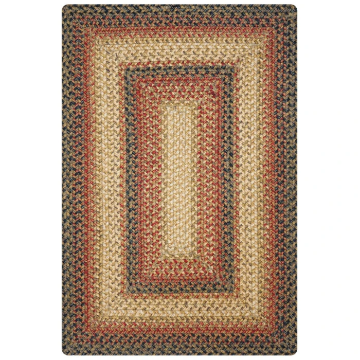 Homespice Decor Jute Braided Rug Multicolor Russett 10in. x 10in. Rect. Rug